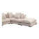 Saegan 130.5" Wide Right Hand Facing Modular Corner Sectional with Ottoman