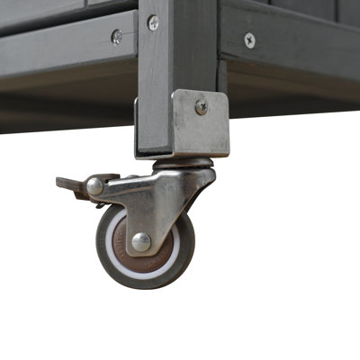 Chariot de barbecue extérieur avec abattant pliable
