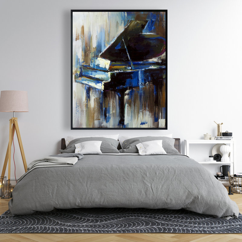 Abstract Grand Piano Print On Canvas, H 60 po x l 48 po