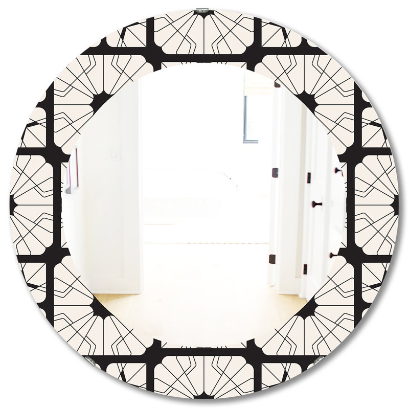 Miroir mural Mid-Century, H 31,5 po x l po