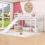 Twin Size Loft Bed With Ladder And Slide-471905550
