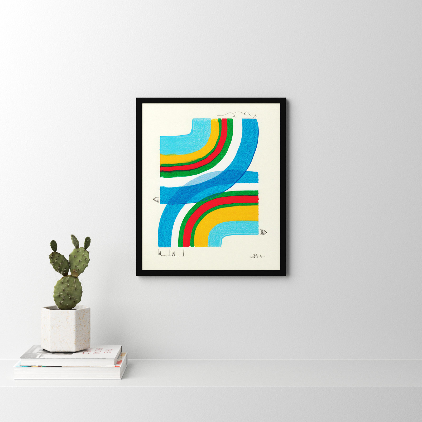 Olav "A Plan for Myself" Print, 25" H x 21" W x 1" D, Black