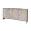 Buffet à 4 portes avec rangement en bois. Bois naturel lavé, bureau de salle à manger tendance-1658808916