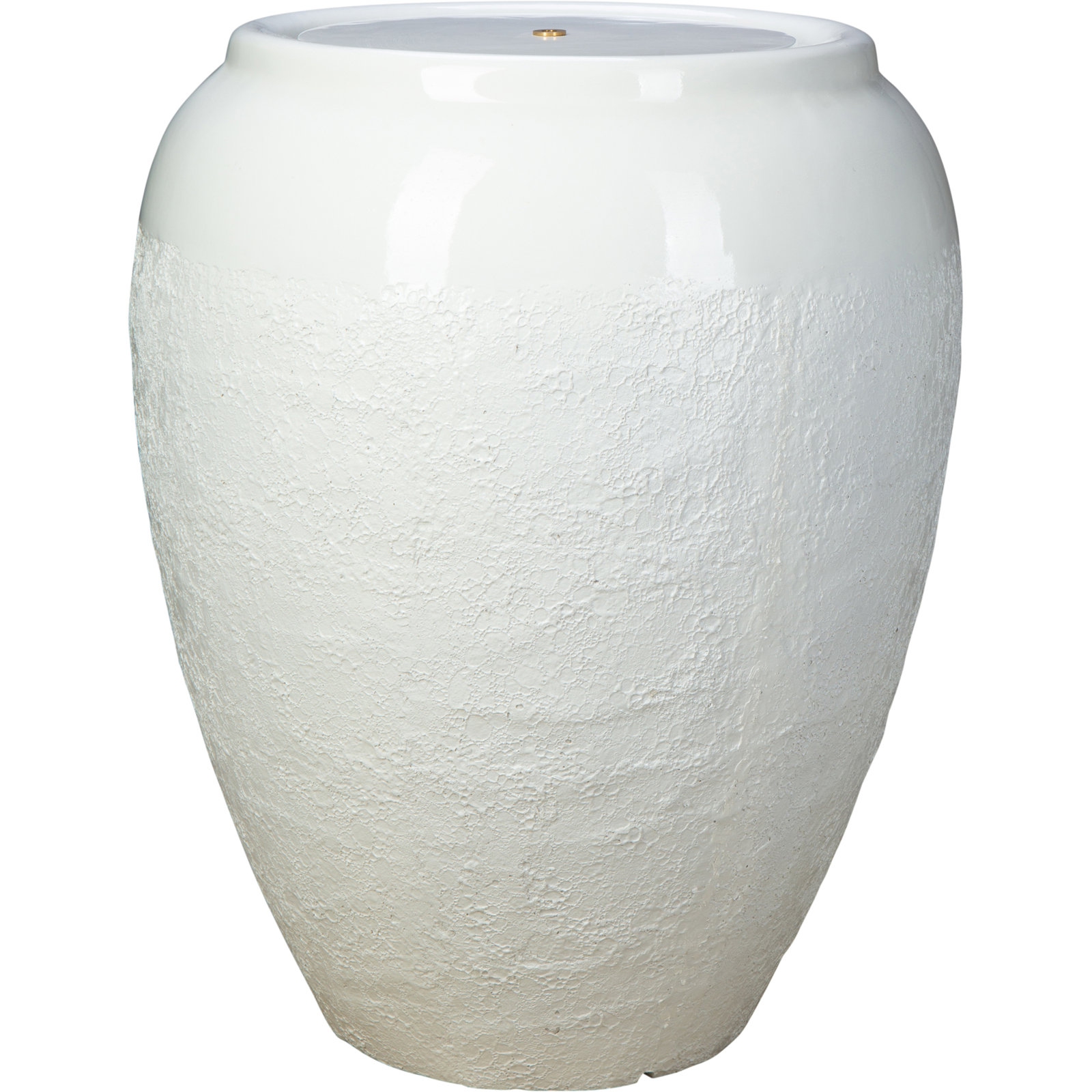 22 in. Lightweight Pompeii Fountain - Antique White over Volcanic White, White
