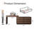 Carmavy Extendable Vanity Makeup Table Home Office Wooden Desk with Flip-Top Makeup Mirror and 6 Storage Drawers-115160135