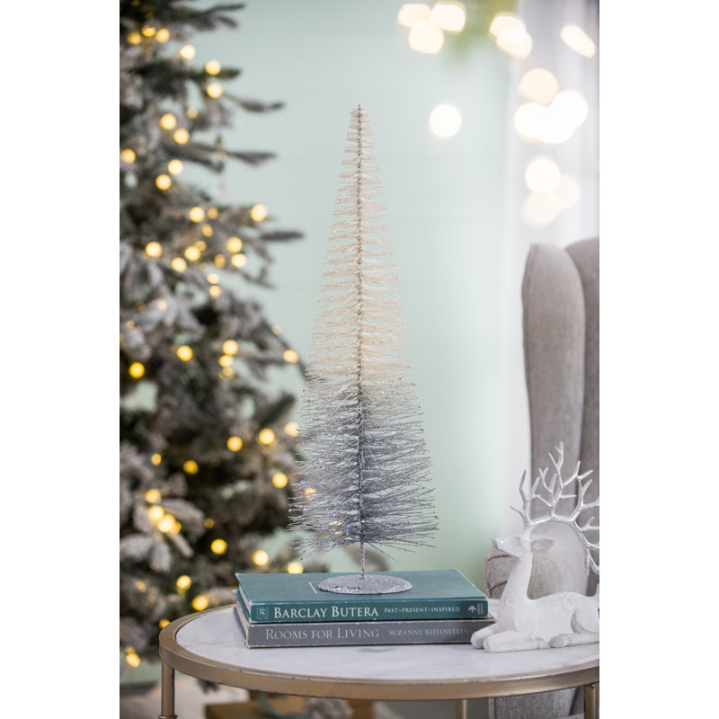 Table d'arbre Jaquinna, Blanc / argent