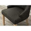 2 chaises en bois massif à boutons gris anthracite - style à oreilles avec têtes de clous attrayantes-993203750