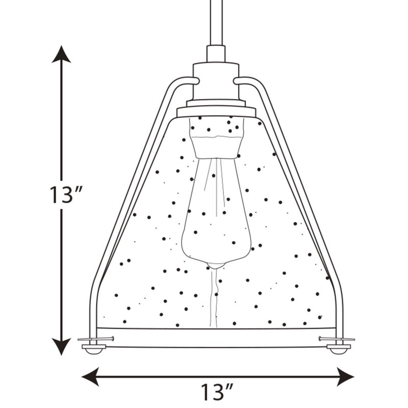 Luminaire suspendu à 1 lumière Propst, Nickel poli