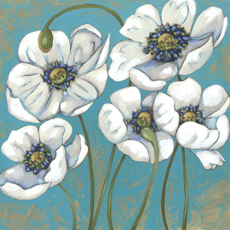 Lakeside Poppies II, H 12 po x l 12 po