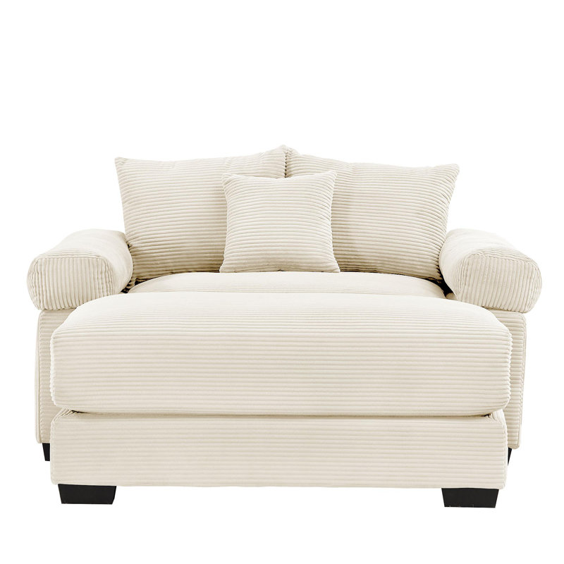 Canapé modulaire surdimensionné 54,3 po Cloud, Crème, crème