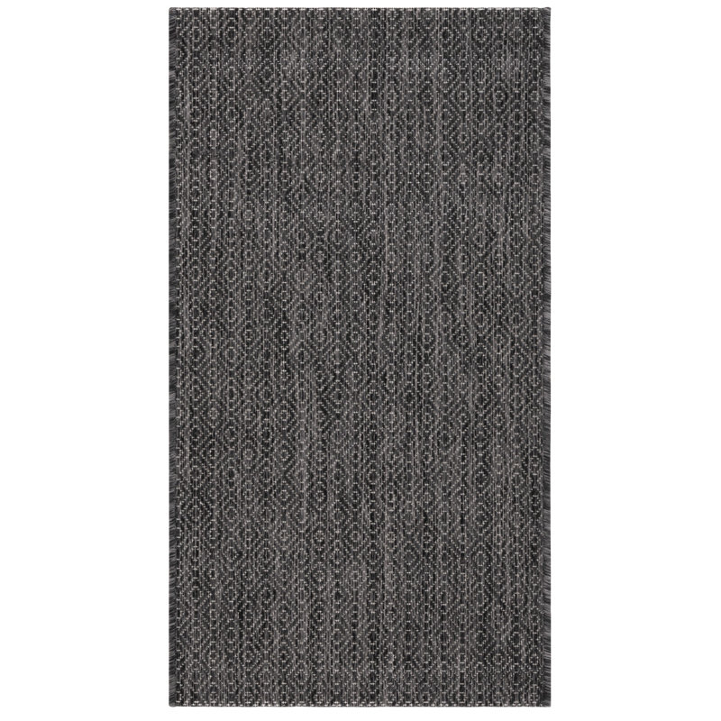Madyson Black Indoor/Outdoor Area Rug, Rectangle 2'7" x 5'