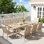 Willesden Rectangular Aluminum Dining Set with Cushions