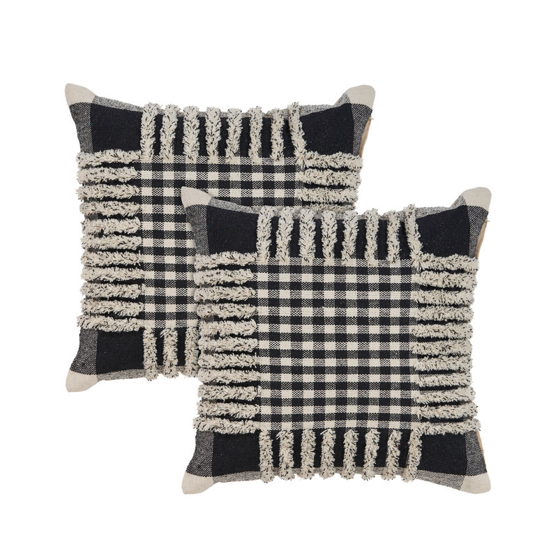 Keontay Ruffled Throw Pillow Set of 2