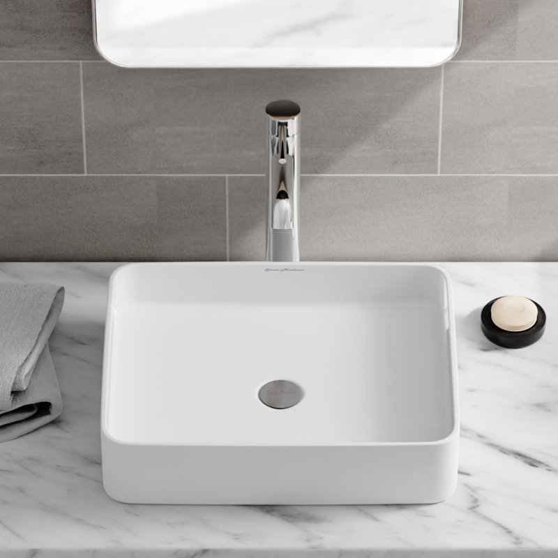 Lavabo vasque rectangulaire en céramique Concorde 19