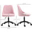 Fauteuil de bureau à dossier moyen en velours pivotant pour ordinateur de bureau ou chambre à coucher-773496900