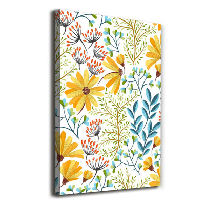 Field Flowers - Wrapped Canvas Print