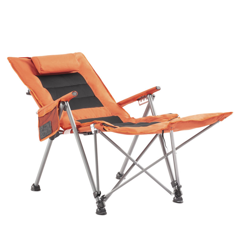 Chaise de camping pliante réglable à 5 positions avec repose-pieds