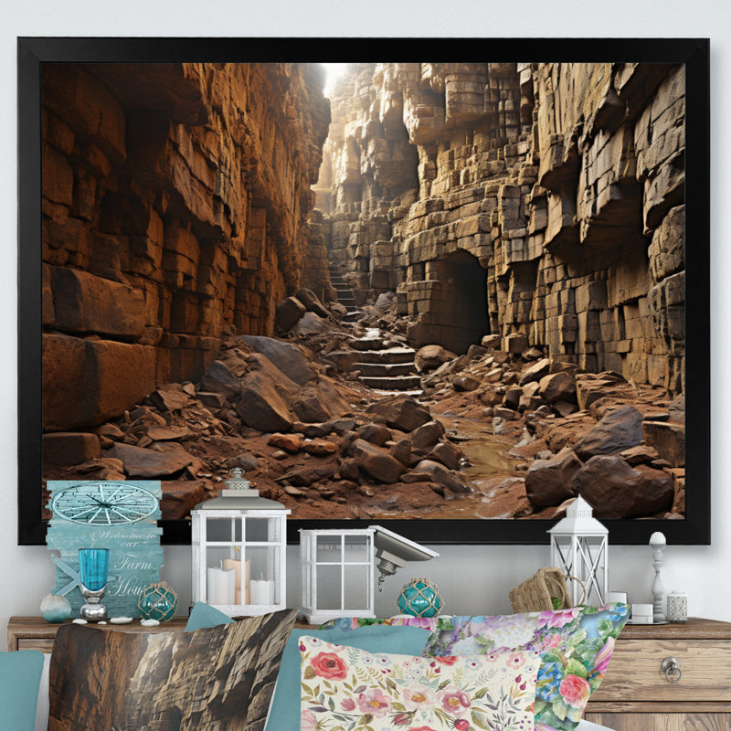 Canyon Passage - Canyon, impression d'art mural, Cadre photo blanc, H 16 po x l 32 po x P 1 po