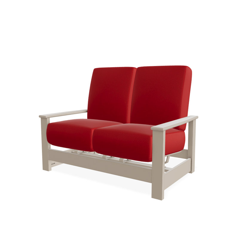 Leeward 56.5'' Wide Loveseat with Cushions, Desert, Red 1A
