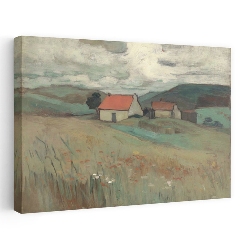 Paysage champêtre, H 32 po x l 48 po