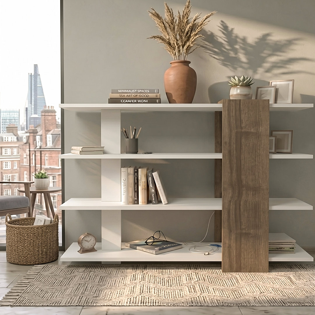75cm H x 120cm W Particle Board / Chipboard Bookcase