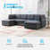 Burmah Latitude Run® Modern U Shaped Convertible Sofa Couch, Modular Sectional Sofa With Tufted Back Cushion, 6 Seat Oversized Sectionals Sofa Couch With Ottomans For Living Room