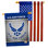 Ensemble de 2 faces en polyester décoratif 2 faces 40 x 28 po us air force impressions ensemble de drapeaux de maison