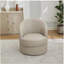 Fauteuil d'appoint pivotant en cuir Gream Top-grain, 360 ° Smin Spin, chaise longue moderne Mid-Century pour le salon / bureau-1500881814
