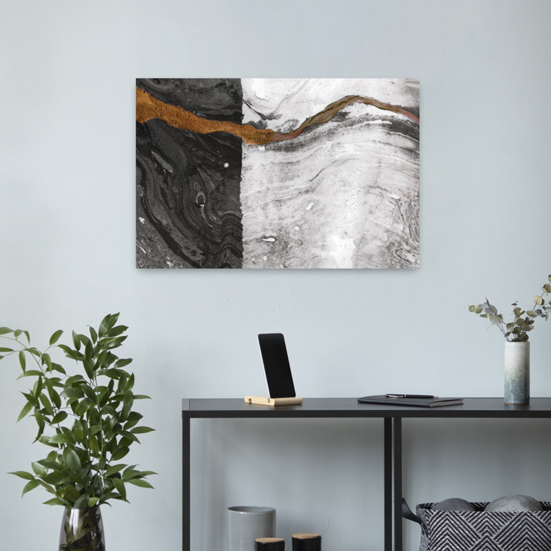 Stream of Thought, art contemporain abstrait, H 16 po x l 24 po