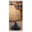 Lampe de table rustique traditionnelle Ambrocio 31 de Red Barrel Studio® + abat-jour en tissu beige, corps détaillé en forme de feuille, ampoule DEL 7 W (écoénergétique, écologique), finition noir mat