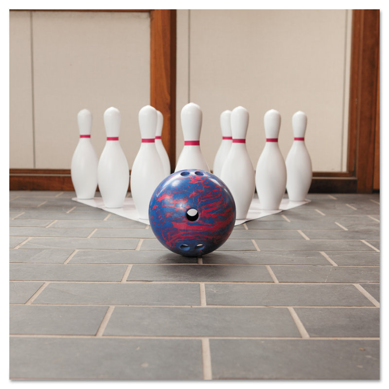 Champion Sports White Plastic and Rubber Bowling Set