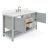 61'' Single Bathroom Vanity with White Quartz Top-59693548