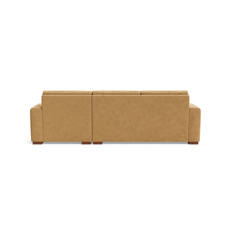 Couch Potato Sectional, Right Hand Facing, Performance Velvet - Nutmeg
