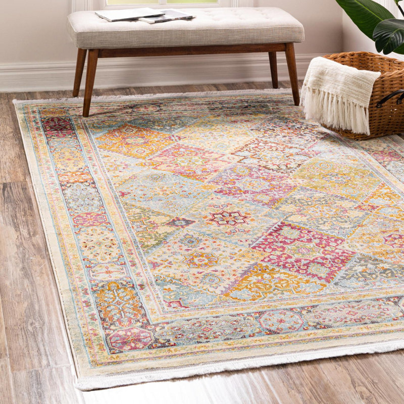 Folmar Geometric Indoor Rug, Rectangle 5'5" x 8'