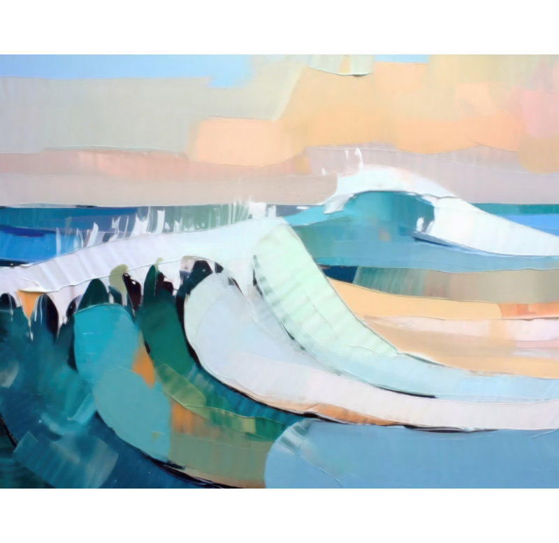 " Waves 1 ", 20" H x 24" W