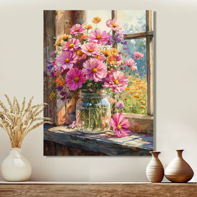 «Country Garden Charm Of Assorted Bouquets I», art mural en métal Bouquets assortis