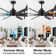 72'' Indoor Smart Black Ceiling Fan With Led Light And App Remote Control