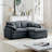 Two-Seater Sofa  With One Footrest-363164951-363164950