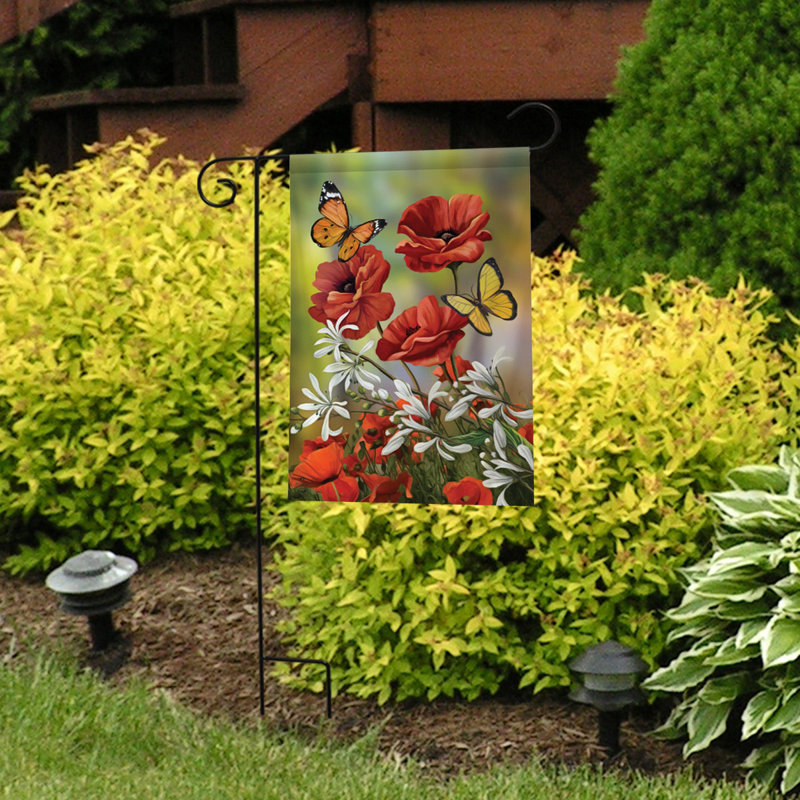 Hello Spring Butterflies Garden Flag