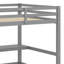 Lit mezzanine avec tablettes fonctionnelles pour le rangement et bureau sous le lit parfaitement intégré-957573842