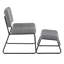 Chaise d'appoint et repose-pieds en polyester l 23,25 po Mecedes-1627351085
