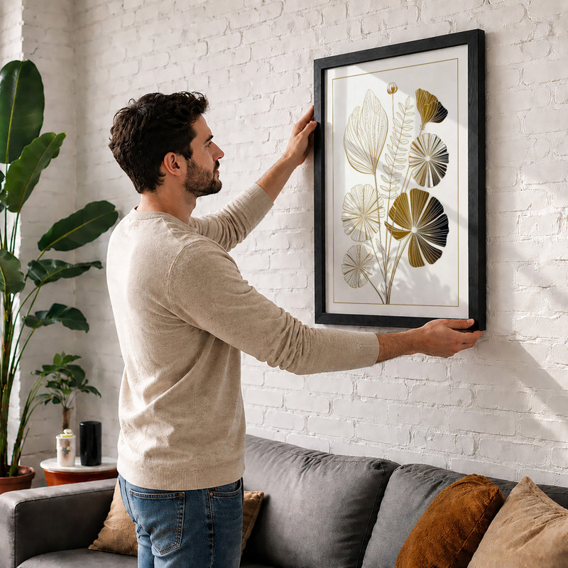 Arrangement Botanical - Print, A1 - 84.1 x 59.4 cm, Black