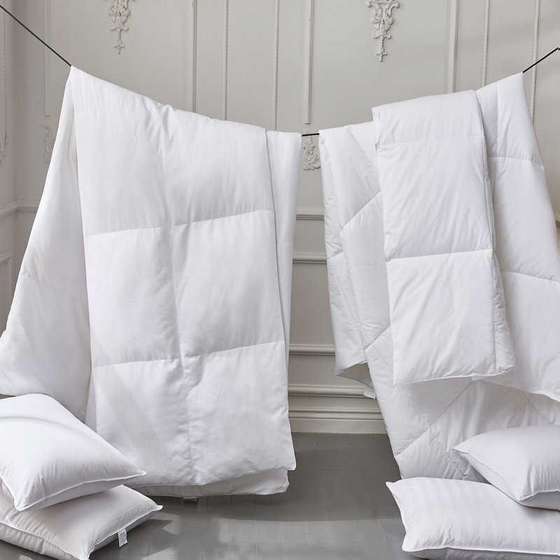 Tencel/Cotton Blend White Down Comforter - Light Warmth, King