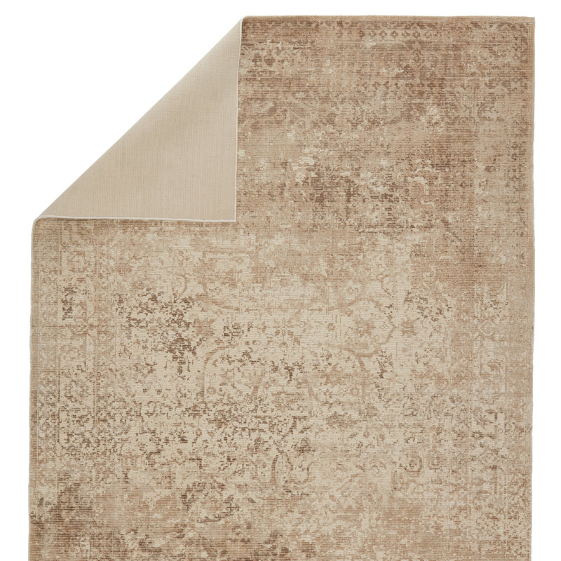 Tapis beige tissé à la main Adamsiii, Rectangle de 5 pi x 8 pi