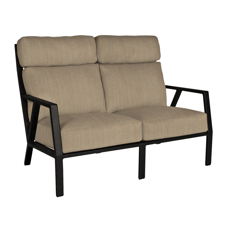 Aris Outdoor 2 - Seat Loveseat, Harris Stone, Carbon Black