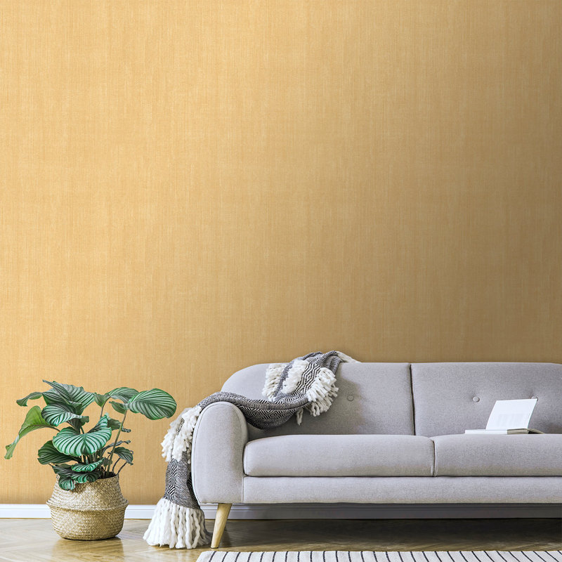 Praveen 10.05m x 2.05cm Semi-Gloss Double Roll, Tan Orange