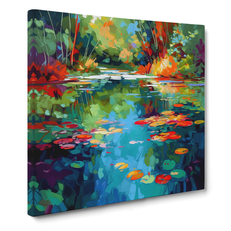 Pond Fauvism - Wrapped Canvas, 50cm H x 50cm W x 3cm D