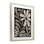 Imprimé floral crème crème moderne sous verre, design par Cat Thurman Designs