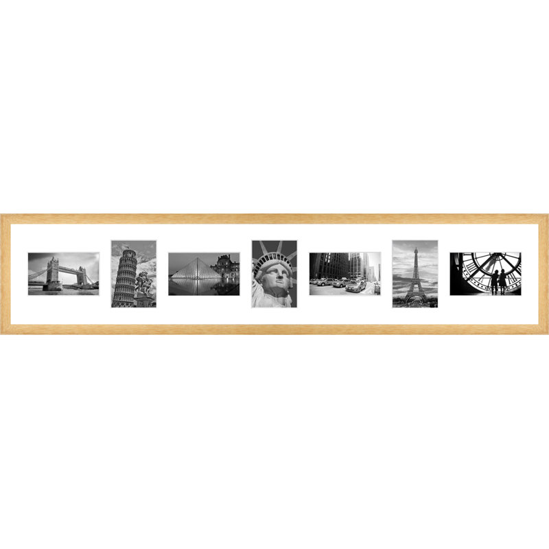 Abdulghani Wood Picture Frame with Mat, Natural Brown