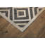 Tapis gris/blanc handwoven à tissage plat vache Simeon